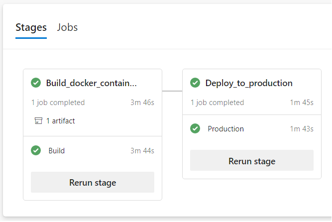 Multistage pipeline (Azure DevOps)